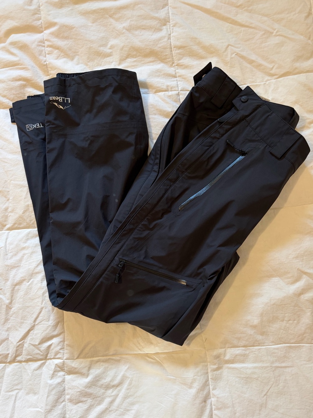 L.L. BEAN- men’s small, black TEK O2 3L Storm Shell Pants